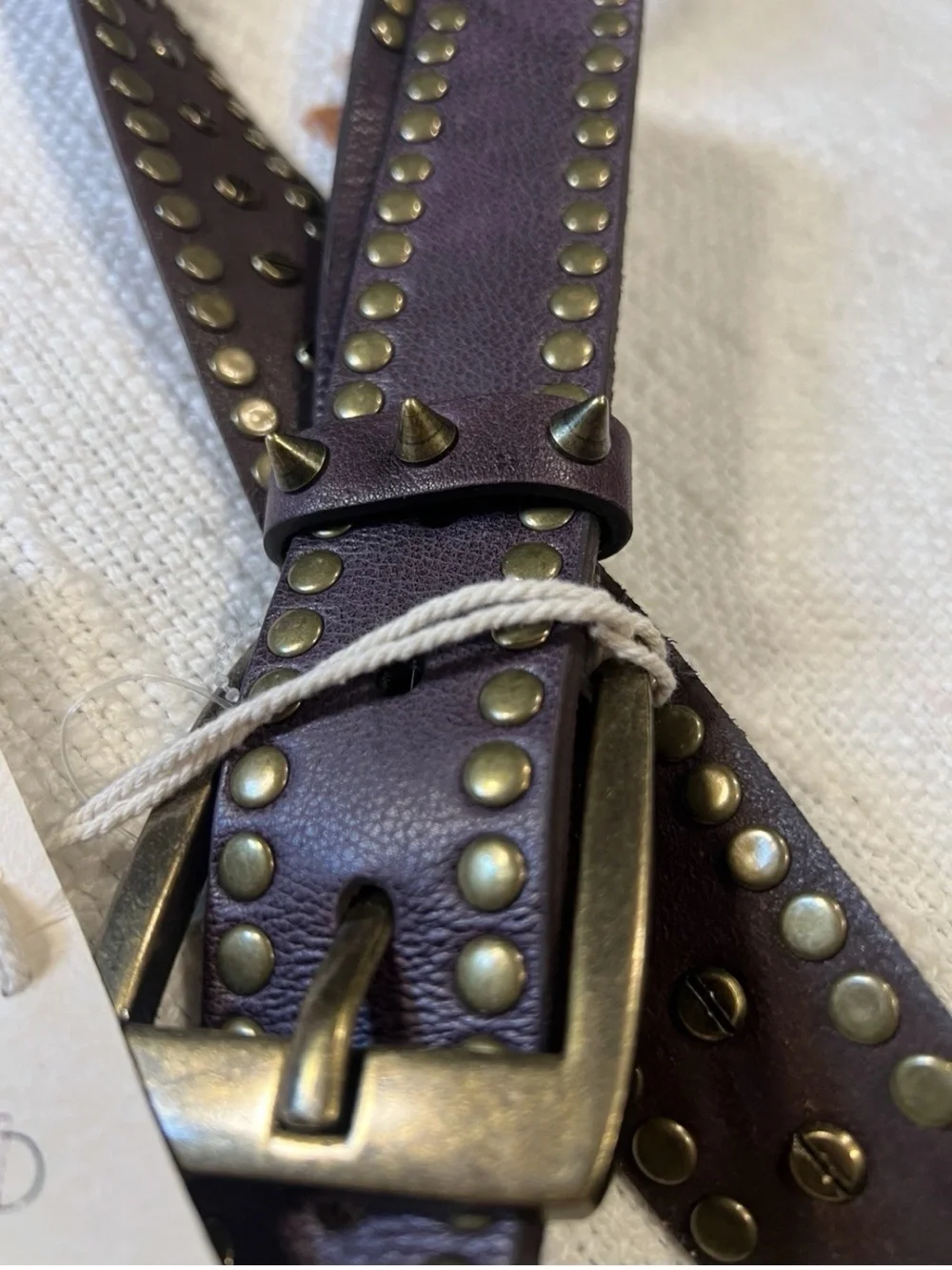 Free People Vertigo Studded Brown Belt nwt M/L